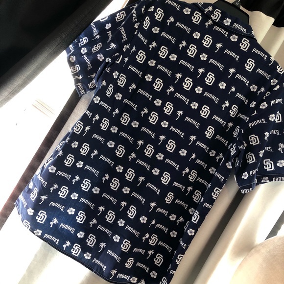 San Diego Padres Tropical Button Shirt - Picture 3 of 3
